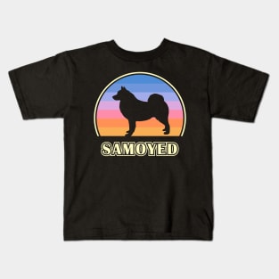 Samoyed Vintage Sunset Dog Kids T-Shirt